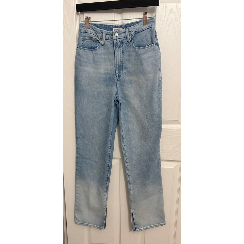 Good American | Women's Side Slit Good Boy Jeans Indigo665